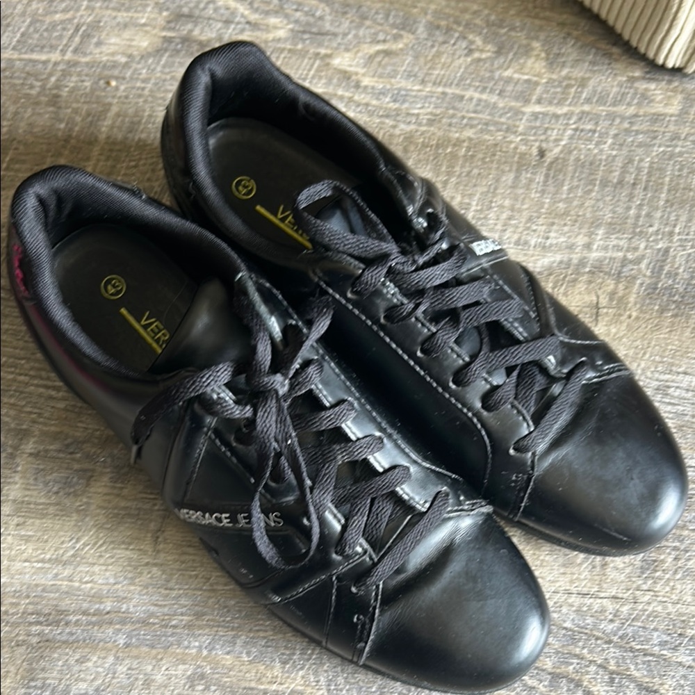 Versace Jeans Collection Black Low-Top Sneakers